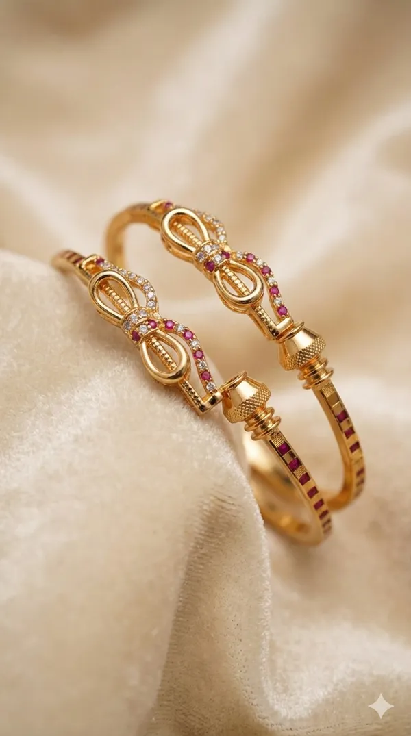 Infinity_Glow_Diamond_&_Ruby_agjustable_Bangle