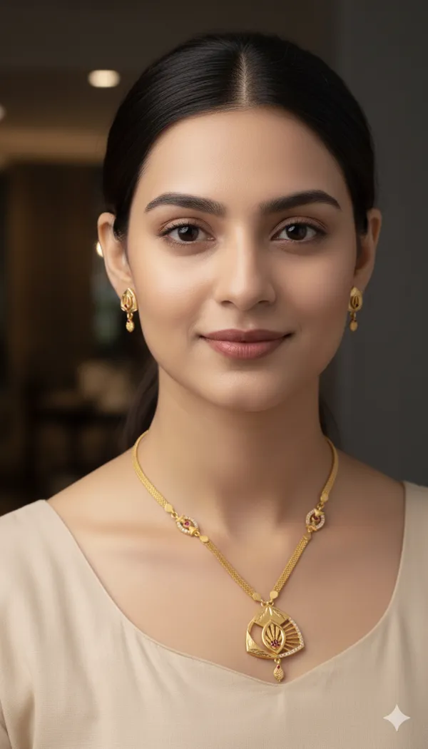 Micro_Gold_Plated_And_Diamond_Studded_Forming_Pendant_with_Adjustable_Kadli_Combo