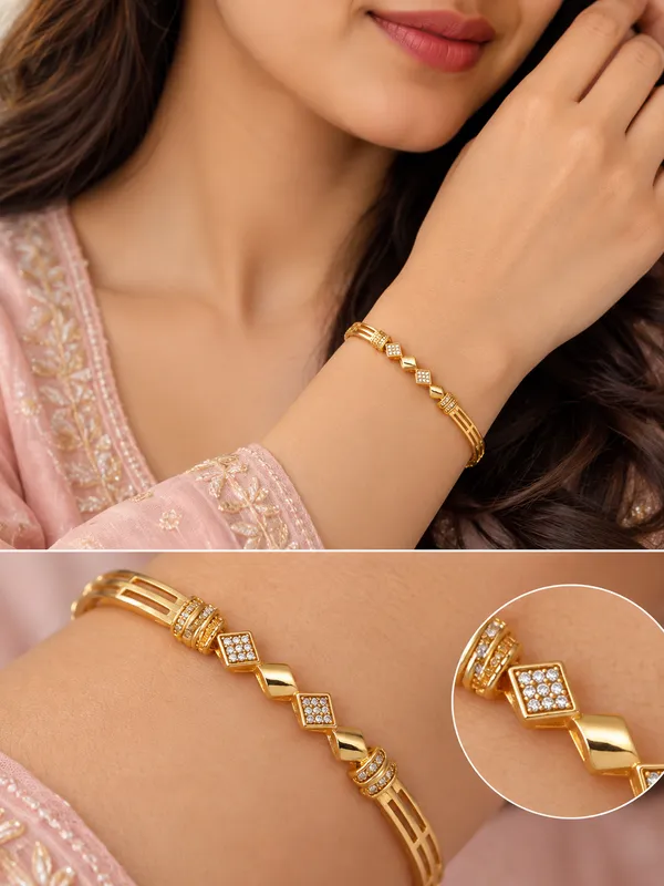Premium_Gold_Plated_AD_Diamond_Studded_Designer_Adjustable_Kada_Bracelet