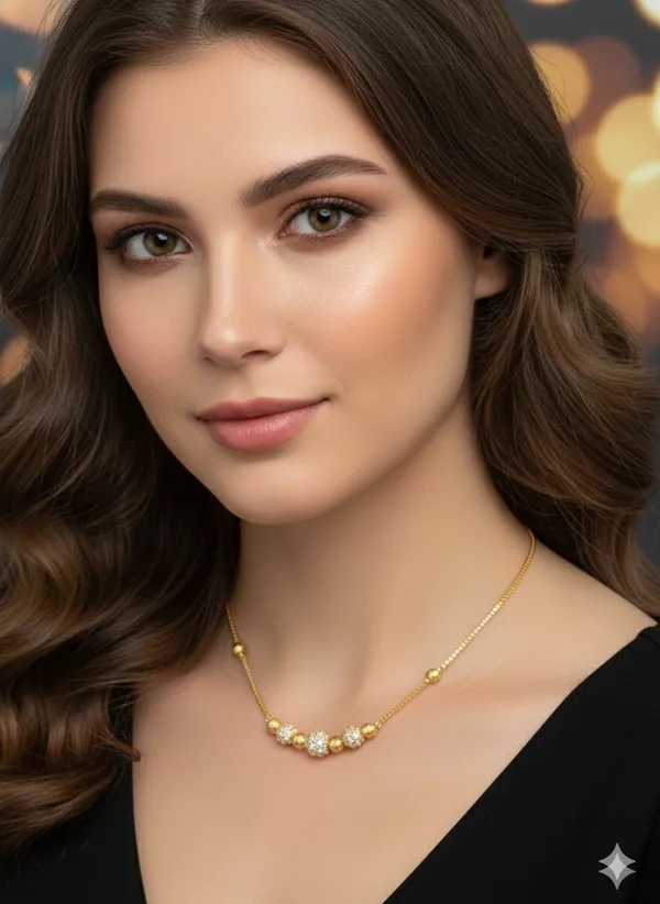 Micro_Gold_Plated_And_Diamond_Beaded_Chain_Necklace_For_Women