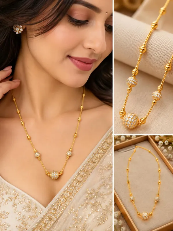 Micro_Gold_Plated_AD_Diamond_Studded_Fancy_Ball_Design_Necklace