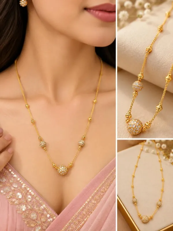 Micro_Gold_Plated_AD_Diamond_Studded_Fancy_Ball_Design_Necklace