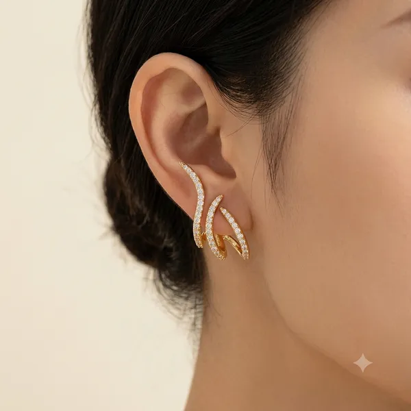 Micro_Gold_Plated_AD_Diamond_Studded_Triple_Curve_Hoop_Earrings_for_Women_|_Elegant_Designer_Party_Wear_Earrings