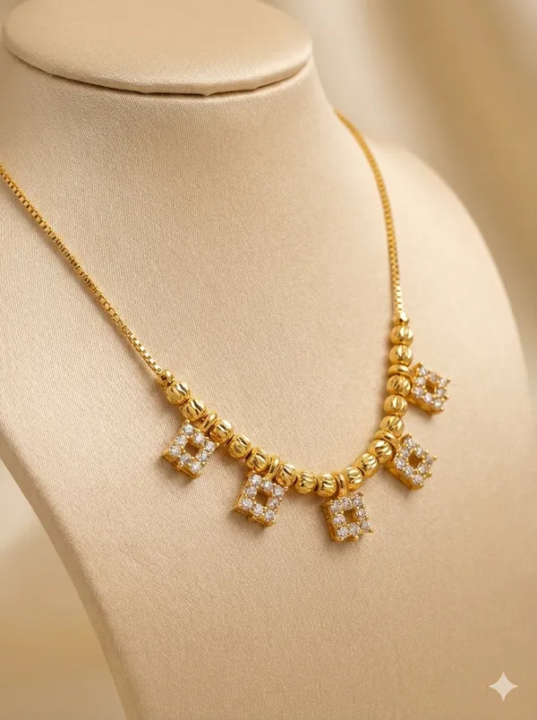 Micro_Gold_Plated_American_Diamond_Studded_Square_Drop_Necklace_Chain_for_Women