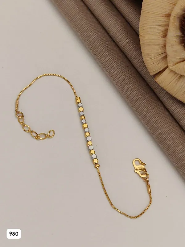 Micro_Gold_Plated_Dual-Tone_Beaded_Chain_&_Bracelet_Set