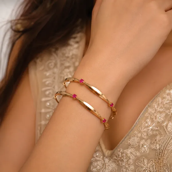 Micro_Gold-Plated_Ruby_Stone_Sleek_Designer_Bangles_–_Set_of_2