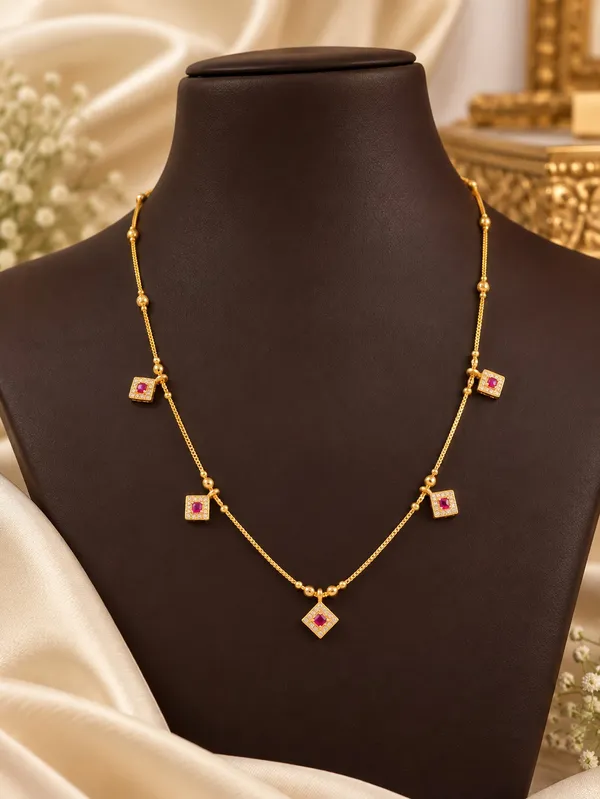 Micro_Gold_Plated_Ruby_Stone_Studded_Square_Designer_Necklace