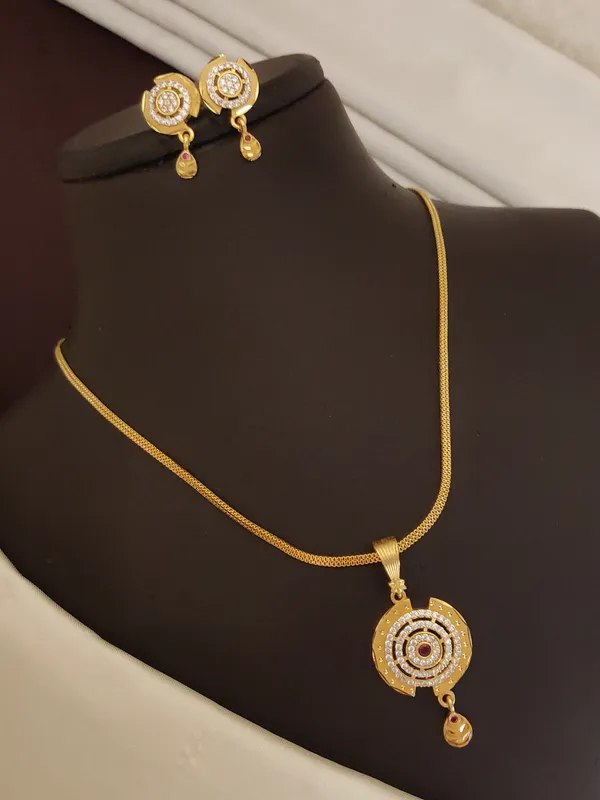 Pendant Set Modern Pendant Design 20 Carat Jewellery Kalyani