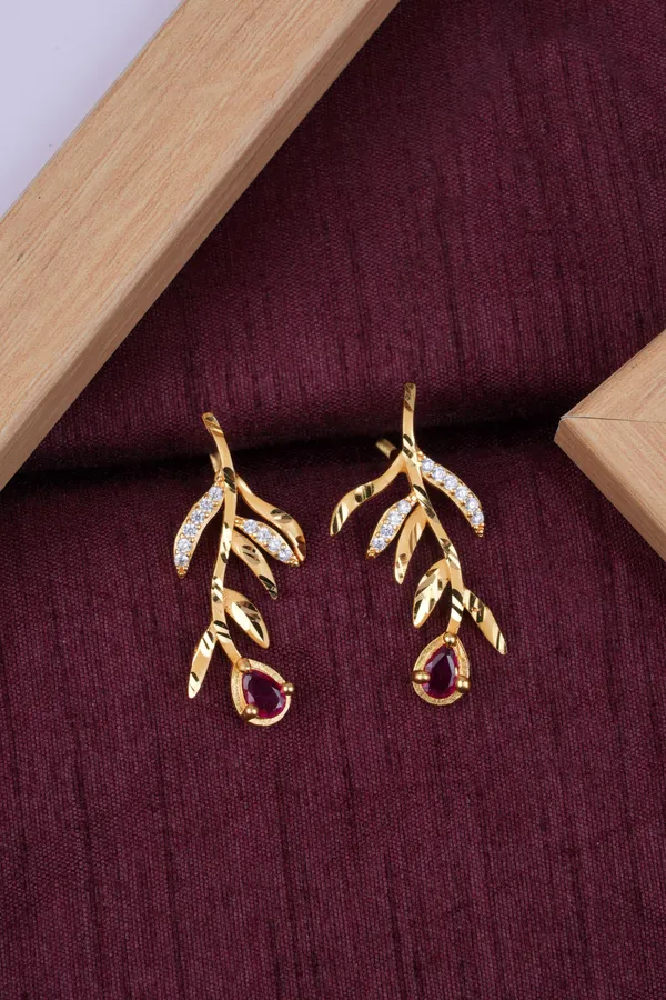 And_Diamond_Fancy_Leaf_Design_Pendant_Set_with_Matching_Earrings