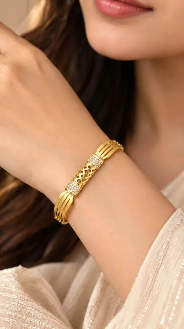 Premium_Gold_Plated_AD_Diamond_Studded_Designer_Multi-Line_Bracelet_for_Women