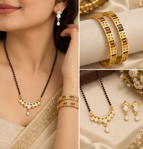 Premium_Gold_Plated_Ruby_&_Green_Stone_Mangalsutra_with_Matching_Earrings_&_Designer_Bangles_Set