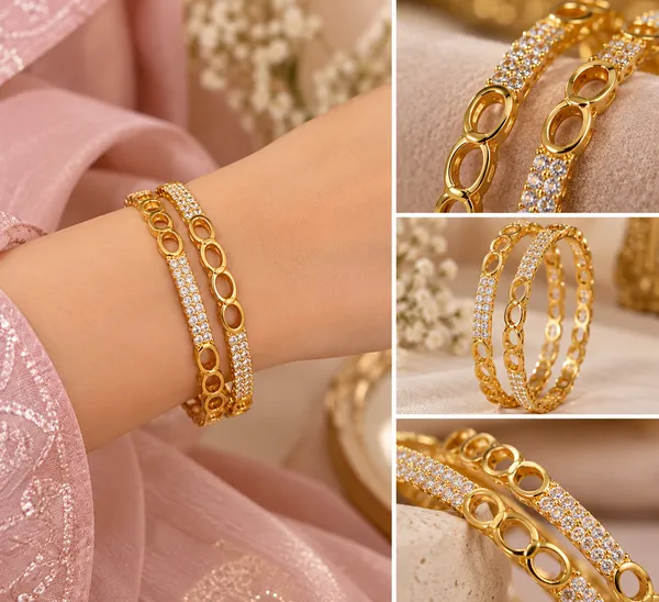 Premium_High_Gold_Plated_AD_Diamond_Studded_Designer_Oval_Link_Bangles_–_Set_of_2