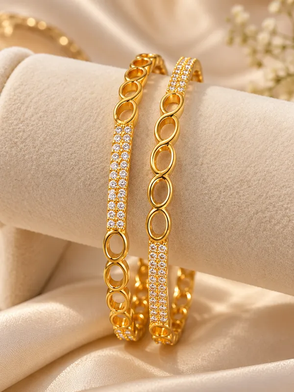 Premium_High_Gold_Plated_AD_Diamond_Studded_Designer_Oval_Link_Bangles_–_Set_of_2