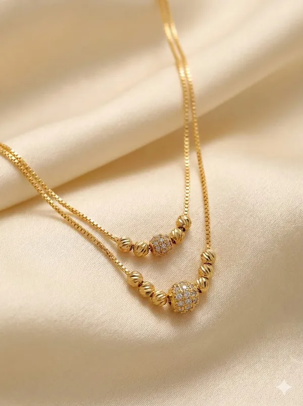 Daily_Wear_Gold_Plated_And_Diamond__Square_Floral_Ruby_Charm_Dual_Chain