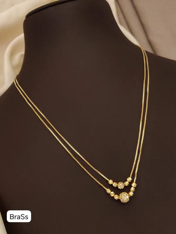 Daily_Wear_Gold_Plated_And_Diamond__Square_Floral_Ruby_Charm_Dual_Chain