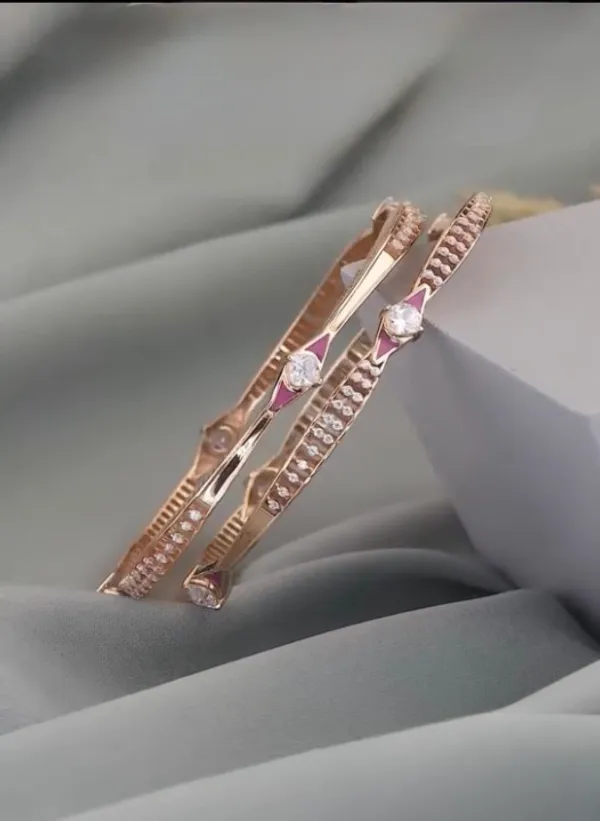 Rose_Gold_Plated_And_Diamond_Studded_Fancy_Square-Round_Bangle_Set