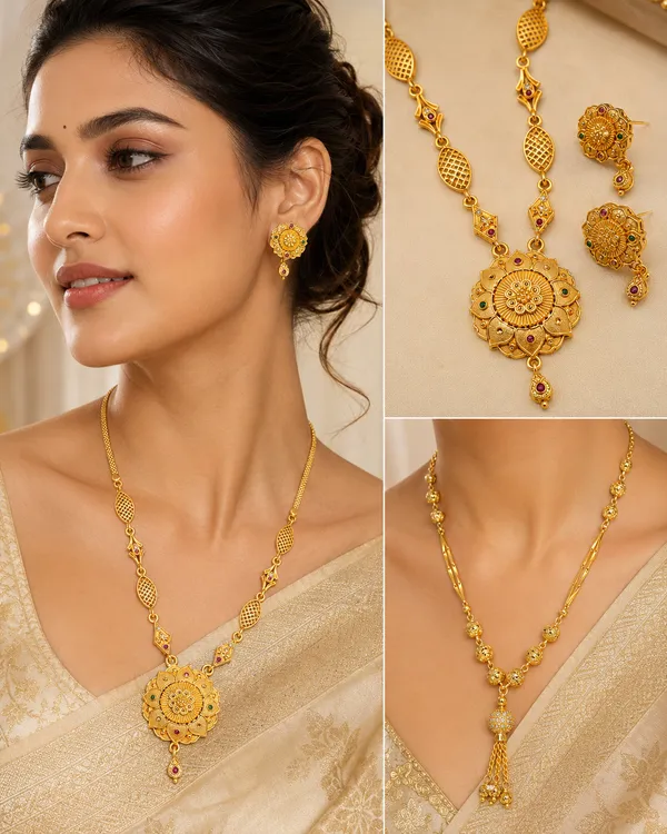 Royal_Floral_Designer_Necklace_Set_with_Matching_Earrings_&_Long_Mala