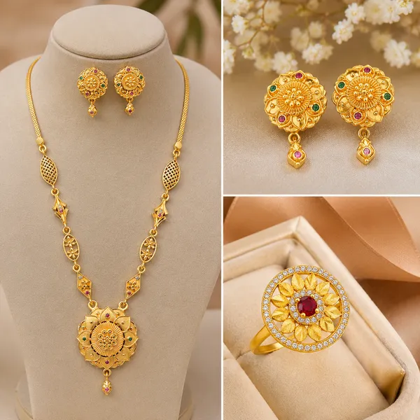 Royal_Floral_Gold-Tone_Necklace_Set_with_Earrings_&_Ring