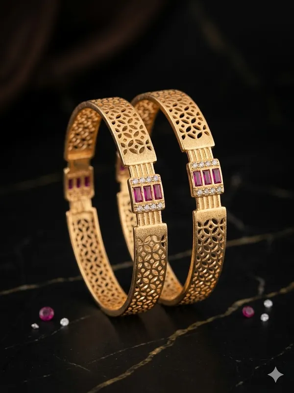 Royal_Ruby_Lattice_Micro_Gold_Plated_AD_Stone_Studded_Designer_Bangles_(Pair)