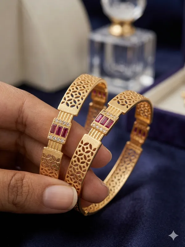 Royal_Ruby_Lattice_Micro_Gold_Plated_AD_Stone_Studded_Designer_Bangles_(Pair)