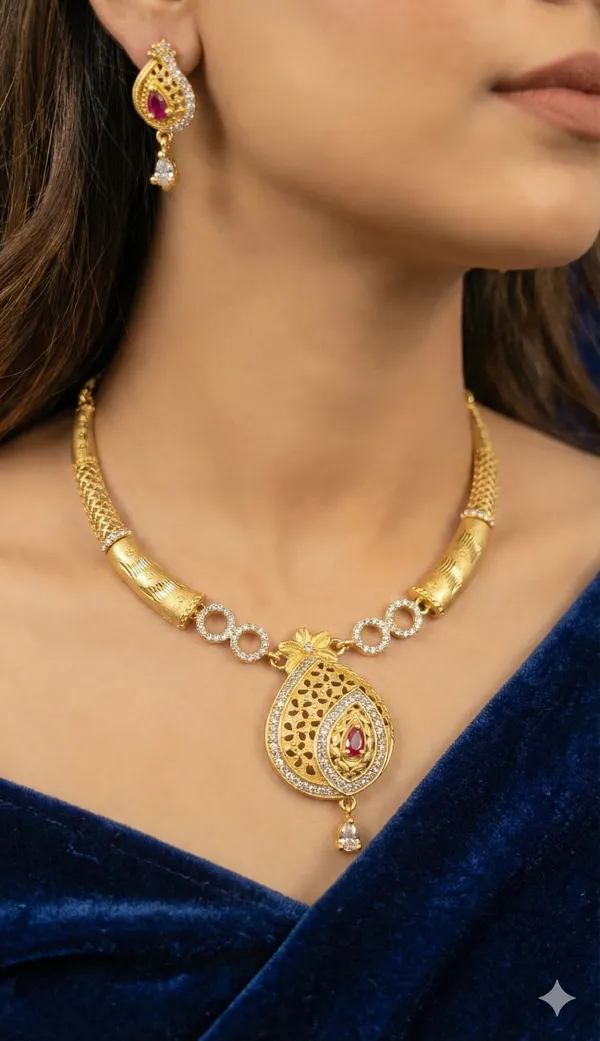 Royal_Ruby_Teardrop_Gold_Plated_Necklace_Set