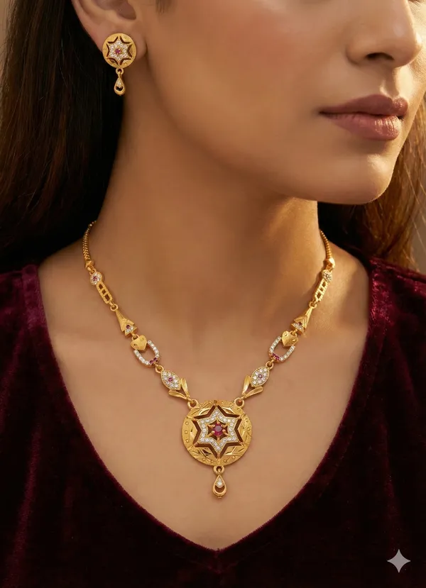 Royal_Starburst_AD_Diamond_Gold-Plated_Necklace_Set_with_Matching_Earrings