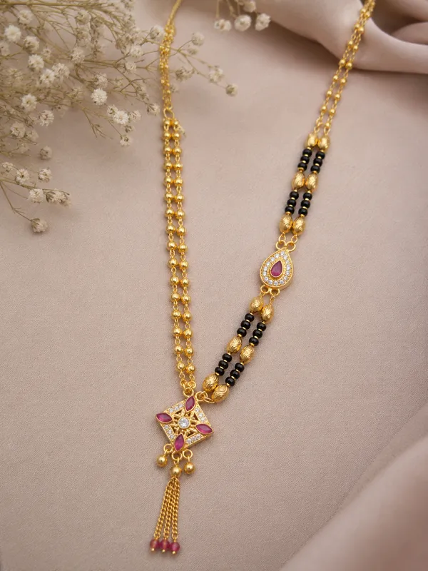Ruby_Dual-Chain_Gold-Plated_Mangalsutra