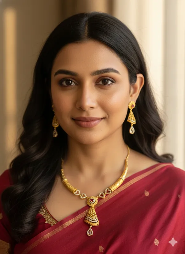 Traditional_Micro_Gold_Plated_And_Diamond_Necklace_Set_with_Matching_Earrings