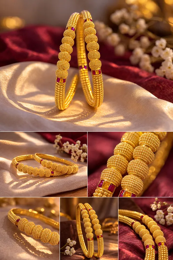 Traditional_Textured_Gold_Kada_with_Ruby_Accents_2_Piece