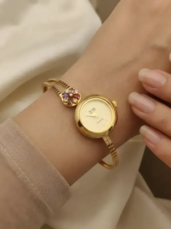 Stylish_Gold-Tone_Free_Size_Brass_Women’S_Watch_Bracelet