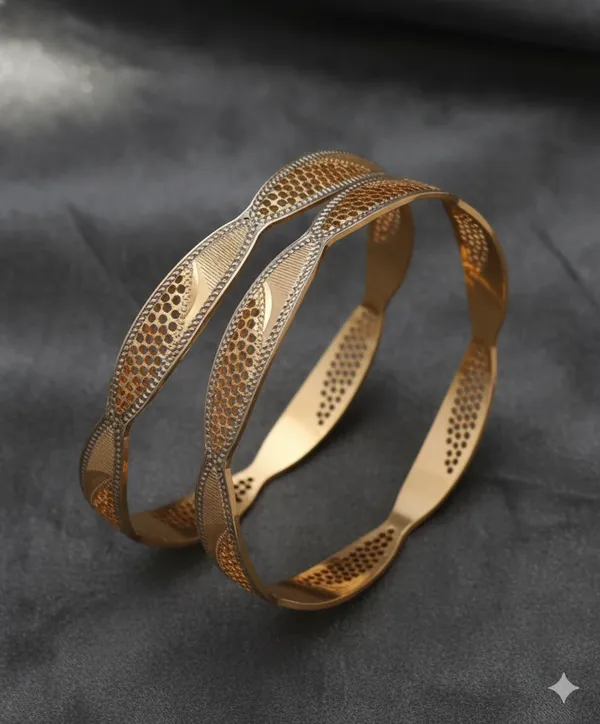 Two-Tone_Gold_Plated_Fancy_Daily_Wear_Bangle_Set_For_Women