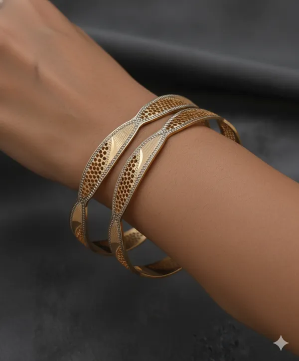 Two-Tone_Gold_Plated_Fancy_Daily_Wear_Bangle_Set_For_Women