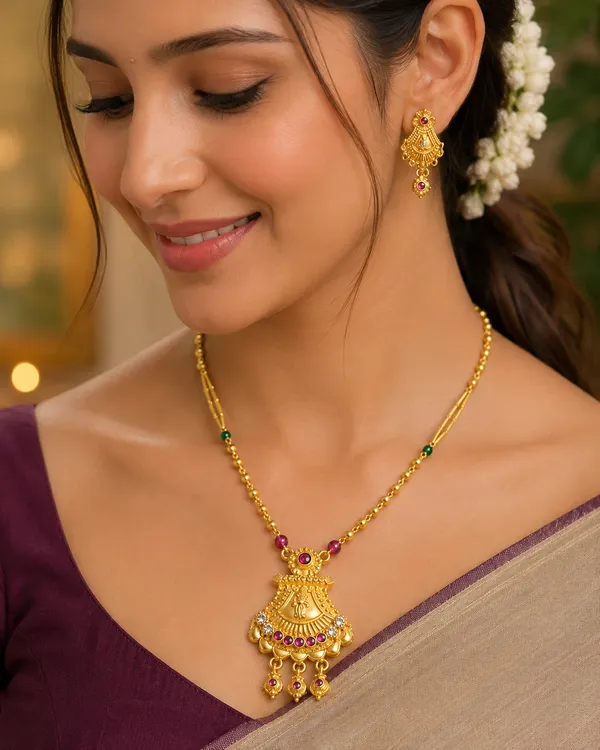 Heritage_Glow_Gold_Necklace_&_Earrings