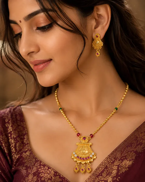 Heritage_Glow_Gold_Necklace_&_Earrings