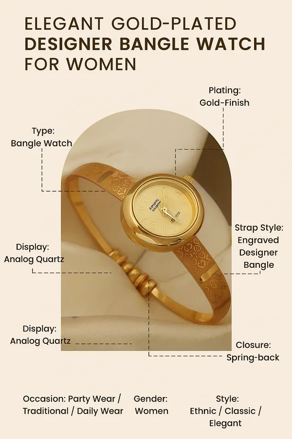 Gold_Plated_White_Dial_Adjustable_Bracelet_Watch_for_Women