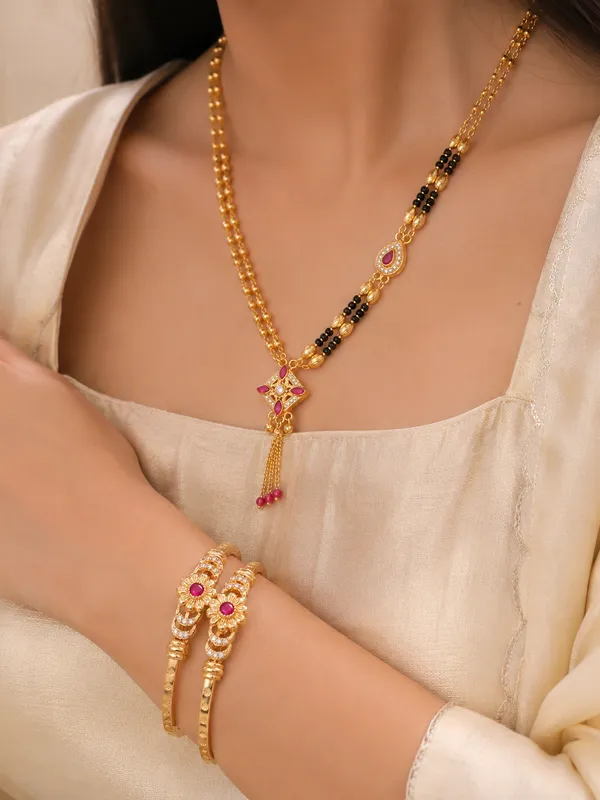 Ruby_Elegance_Gold-Plated_Mangalsutra_&_Bangle_Combo