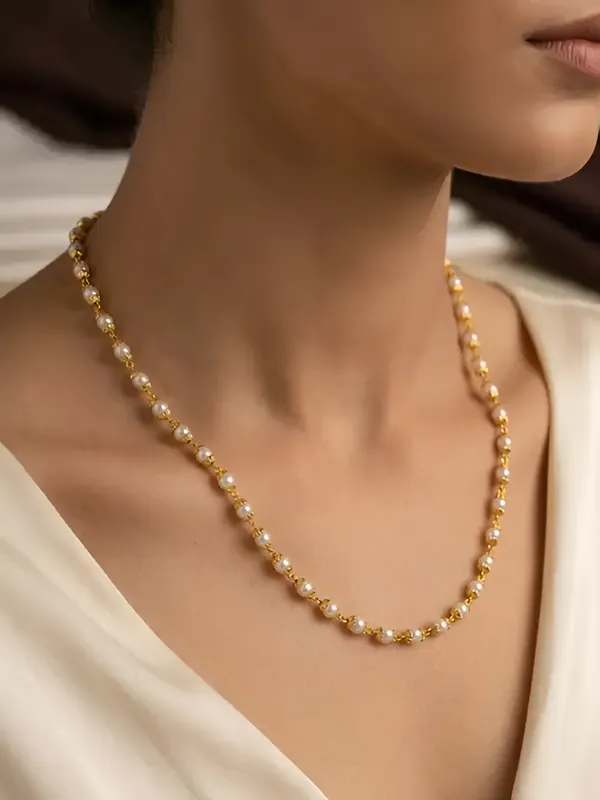 Designer_High_Gold_Plated_Pearl_Drop_Fancy_Long_18__inches_Chain