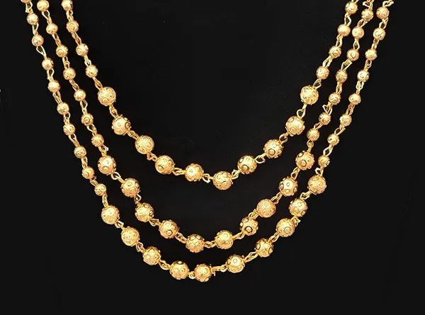 High_Gold_Plated_3_Layer_18_inches_Ball_Chain