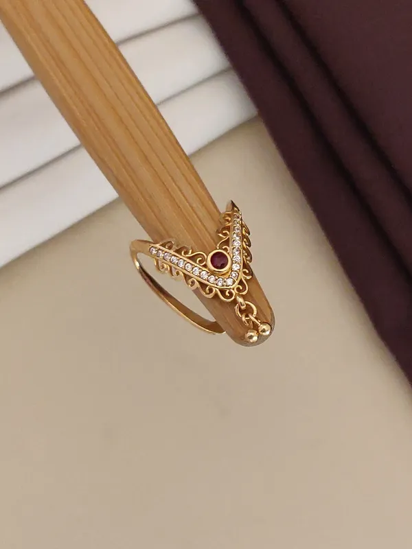 Gold_Plated_And_Diamond_Studded_Adjustable_Ruby_Ring