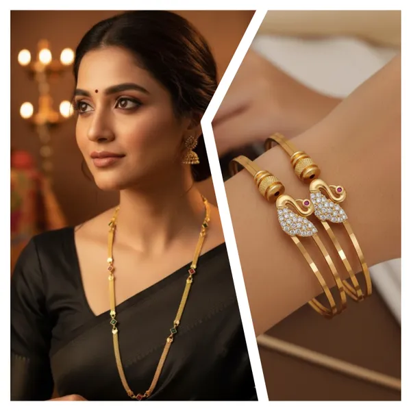 gold_plated_daily_wear_kemp_stone_18_inches_chain_with_adjustable_swan_kadli