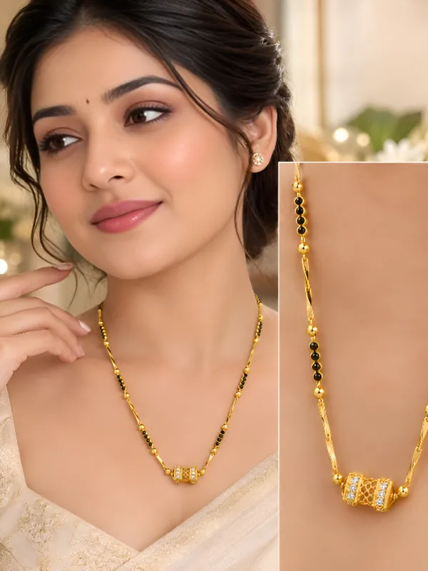 Micro_Gold_Plated_Black_Beads_Designer_Cylindrical_Pendant_Mangalsutra_Necklace