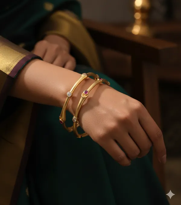 Micro_Gold_Plated_And_Diamond_&_Stone_Studded_Fancy_Bangles_–_Set_Of_2
