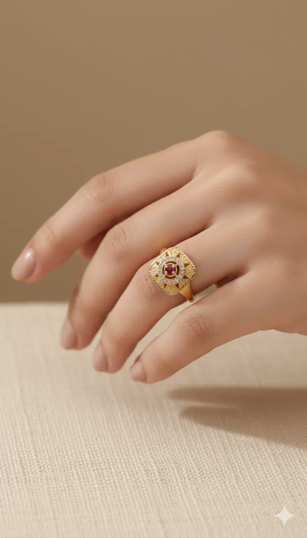 Micro_Gold_Plated_And_Diamond_Studded_Forming_Necklace_And_Ring_Combo