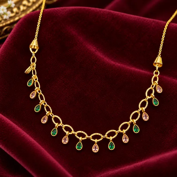 Golden_Blush_Teardrop_Charm_Necklace