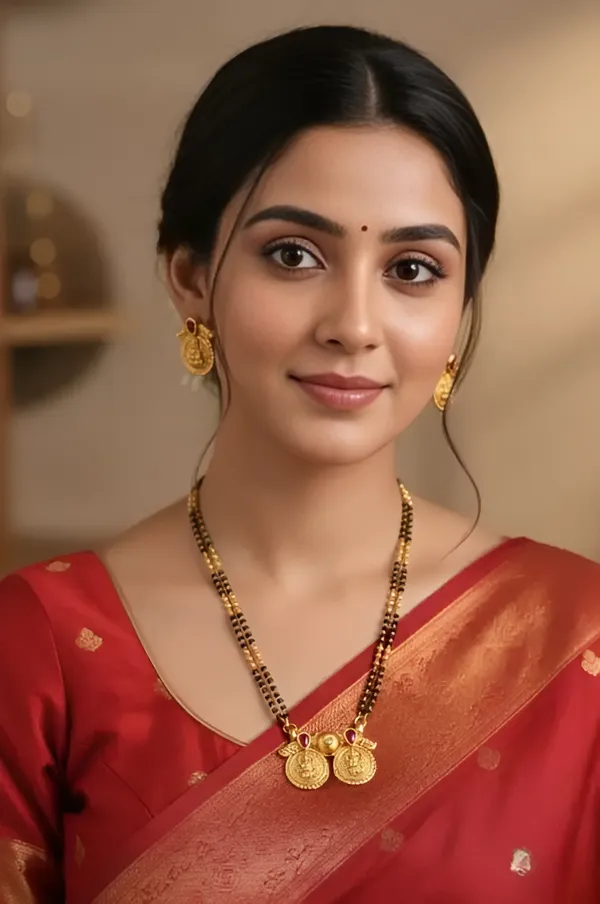 Micro_Gold_Plated_And_Diamond_Antique_18_inches_Mangalsutra