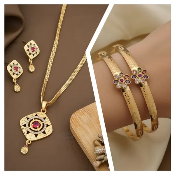 Square_Pendant_Set_with_And_Diamond_Studding_And_Adjustable_Kadli