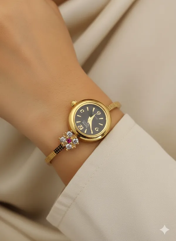 Micro_Gold_Plated_And_Diamond_Studed_Adjustable_Fancy_Flower_Watch