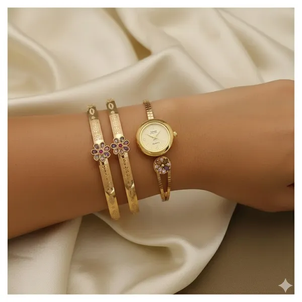 micro_gold_plated_ad_diamond_studed_fancy_adjustable_bangle_with_ajustable_bracelet_watch