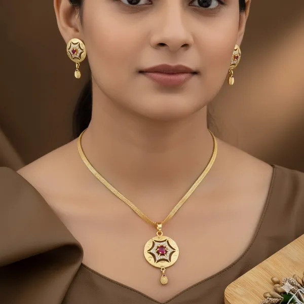micro_gold_plated_ad_diamond_studed_fancy_star_pendent_set_with_ring