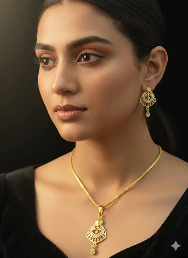 micro_gold_plated_ad_dimaond_studed_fancy_triangle_shape_pendent_with_chain